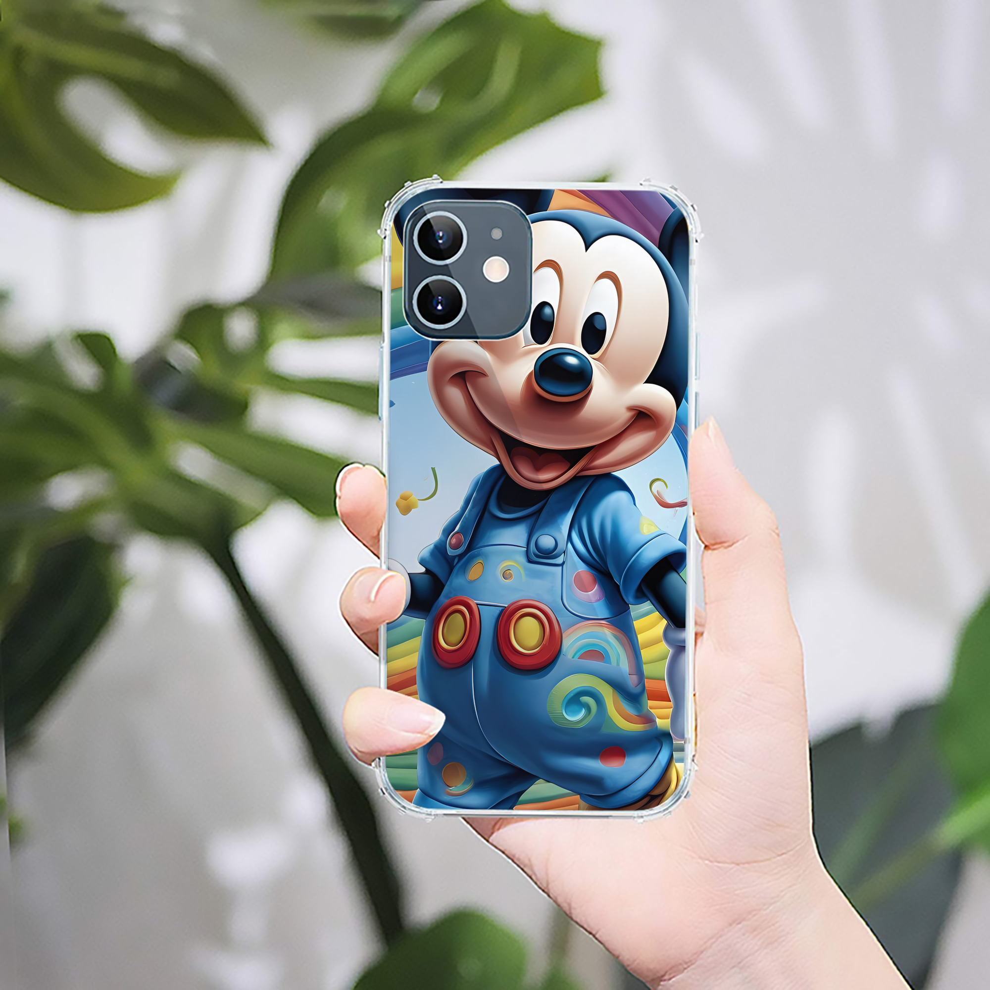 （画像用） ミッキーマウス Mickey Mouse 【iPhone 12シリーズ対応】透明スマホケース（クリアソフトケース）